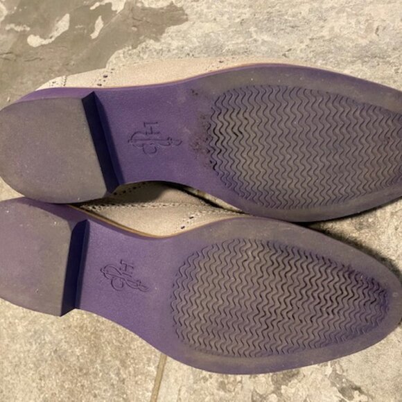 Ladies Cole Haan Oxfords, Size 7.5, Medium Grey with Purple Soles and Laces - Picture 6 of 9